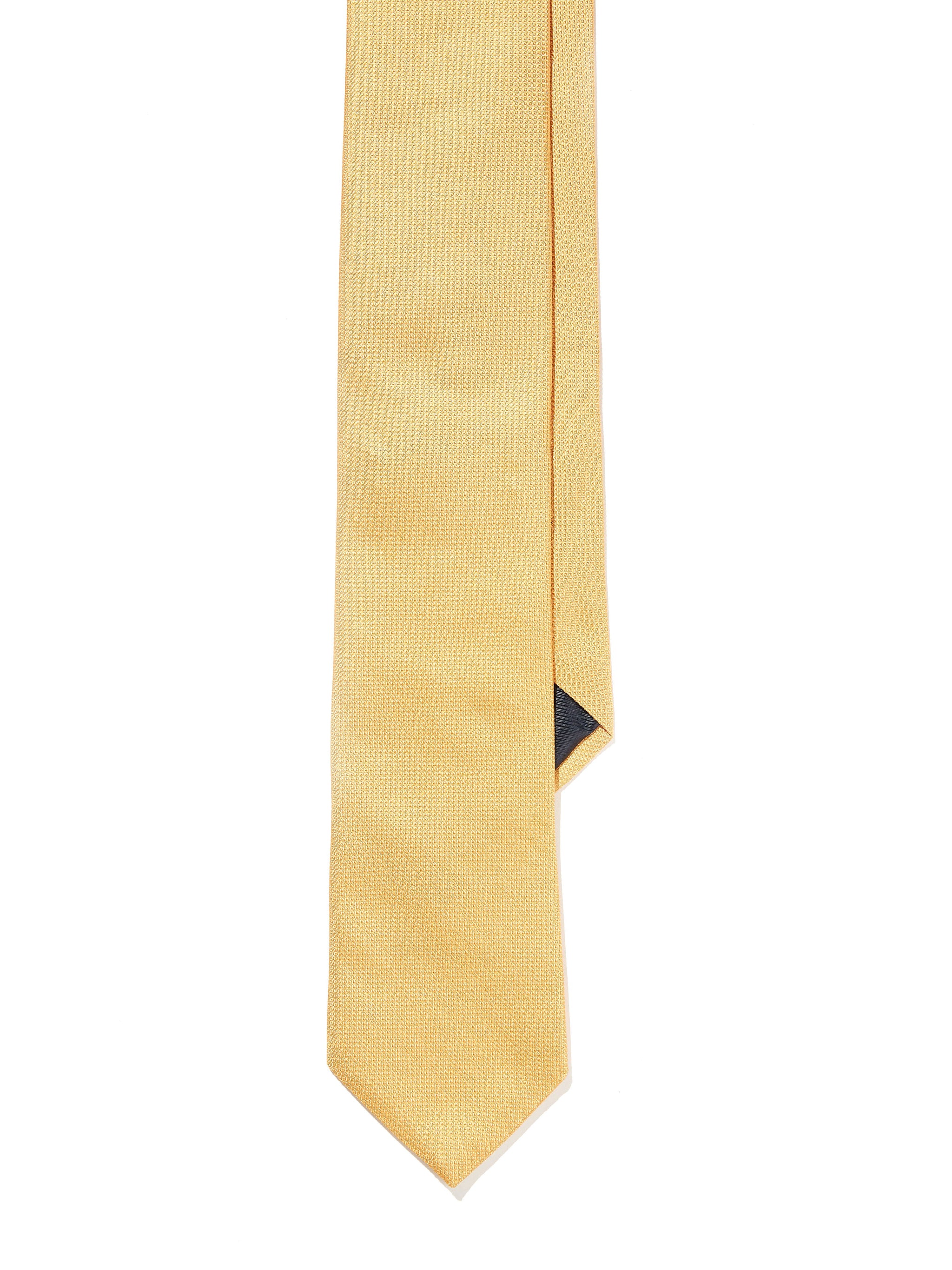 Silk Tie - Ochre Textured