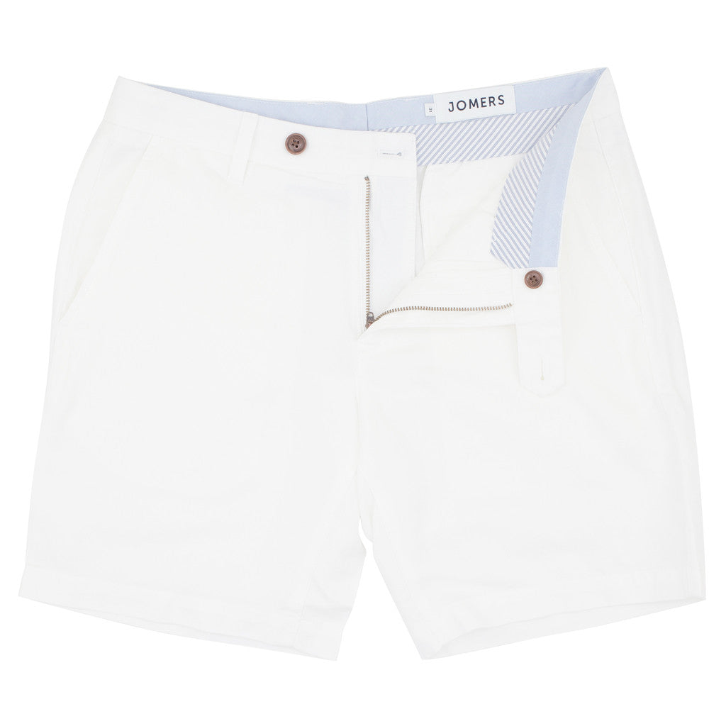 Bancroft - White Irish Linen Cotton Shorts