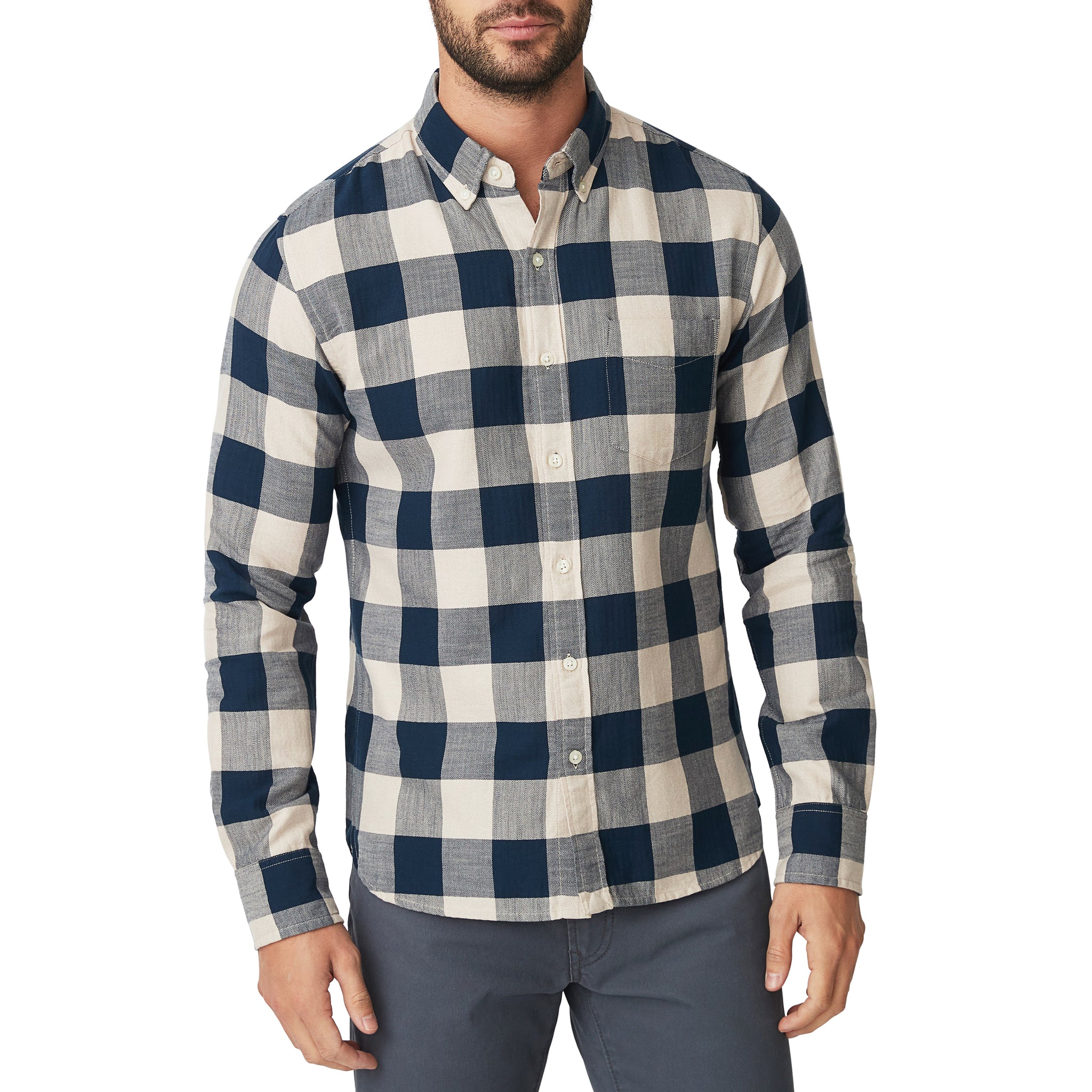 Washed Button Down Shirt - Newton Buffalo Check
