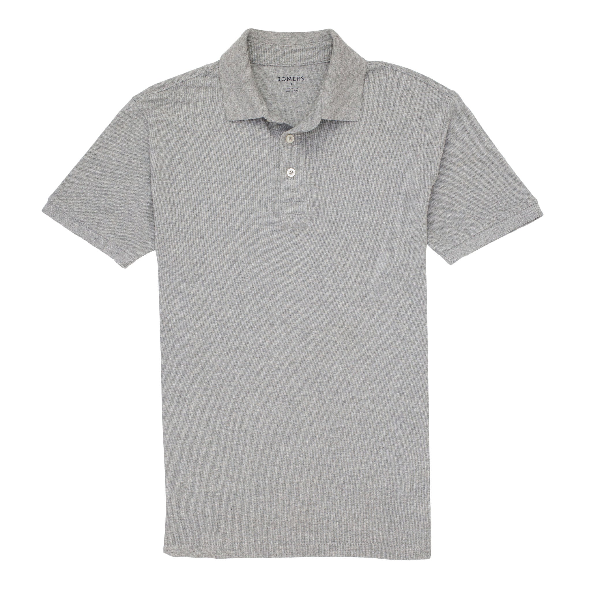 Dorian - Heather Marled Grey Pique Polo