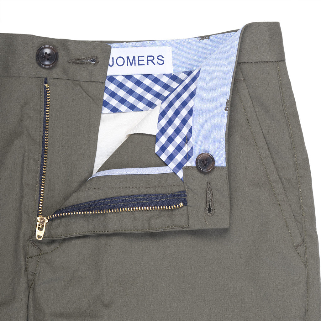 Butler (Slim) -  Lightweight Italian Olive Twill Pants