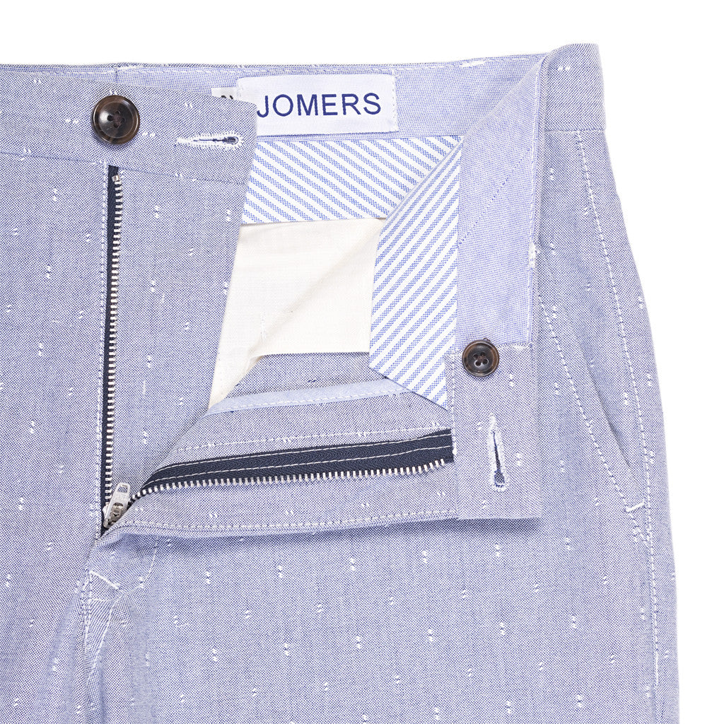 Dikeman (Slim) - Blue English Dobby Oxford Pants