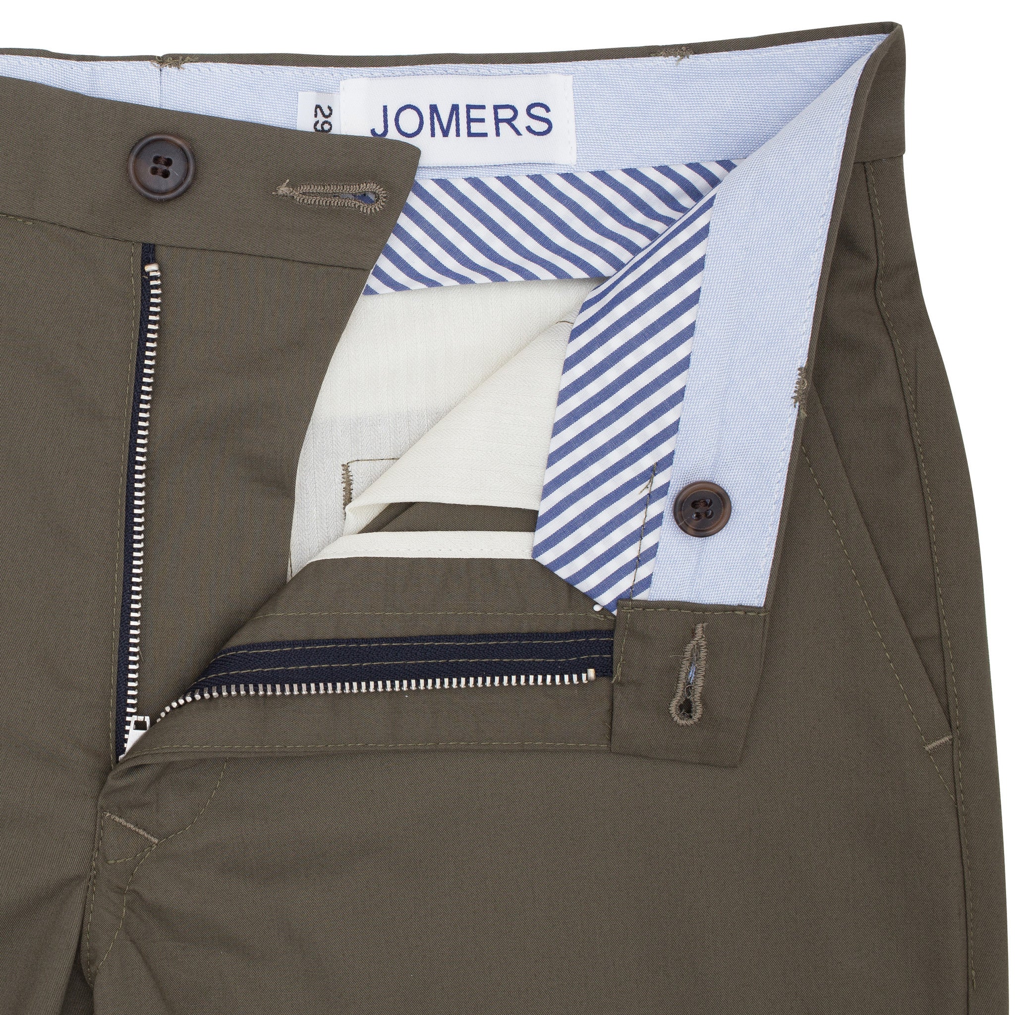Butler (Slim) - Lightweight Italian Olive Twill Chino