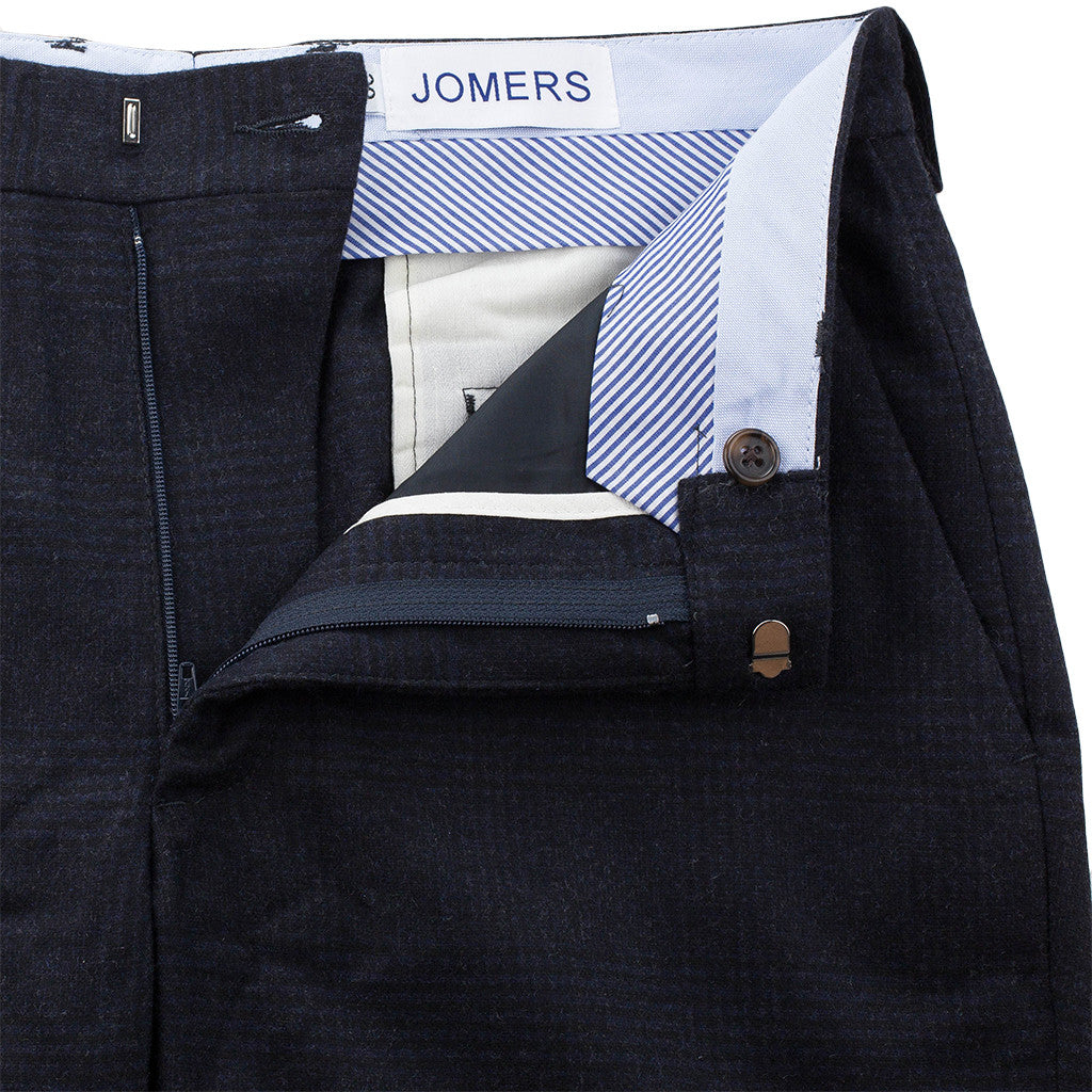 Borinquen - Dark Navy Plaid Wool