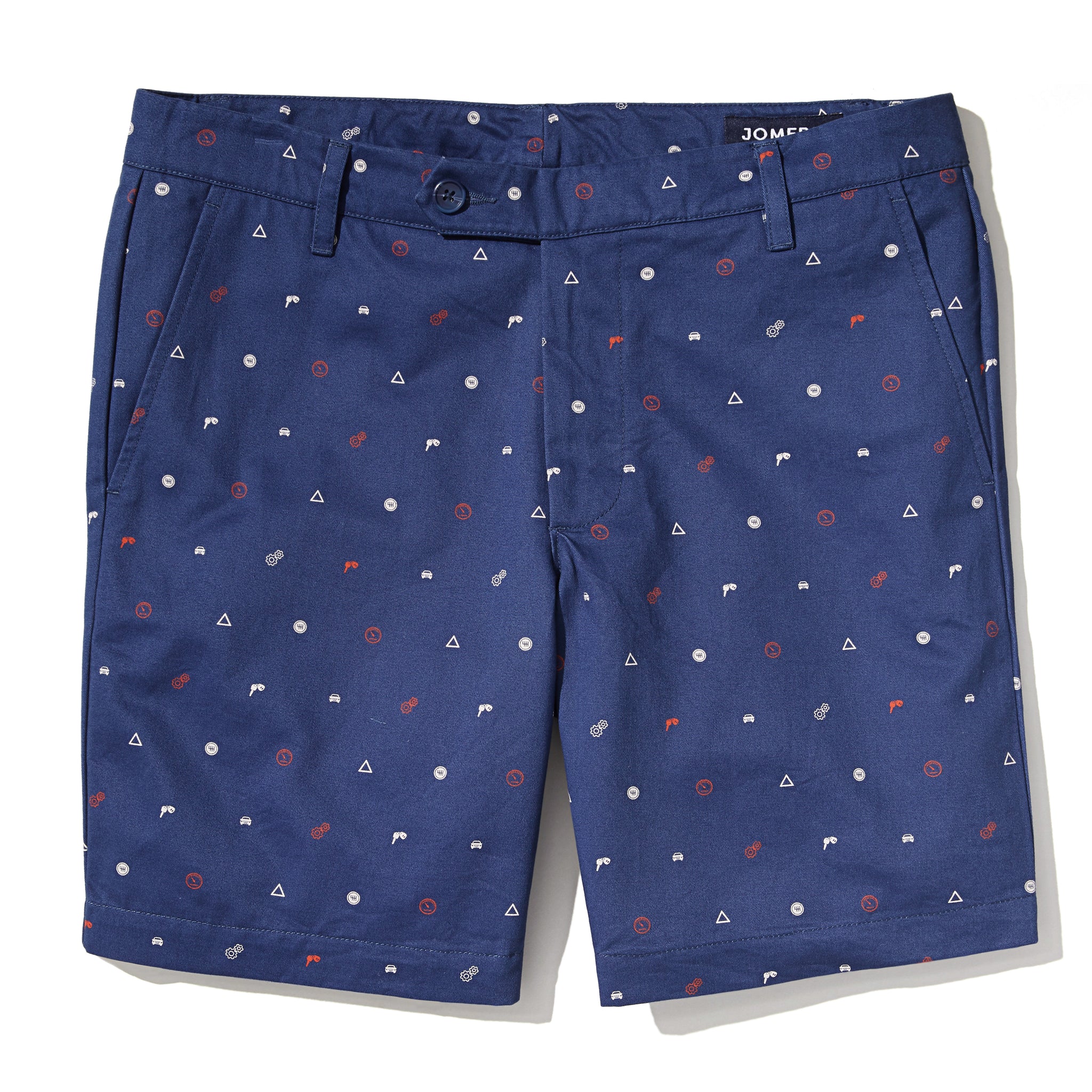 Halstead - Navy Novelty Print Shorts