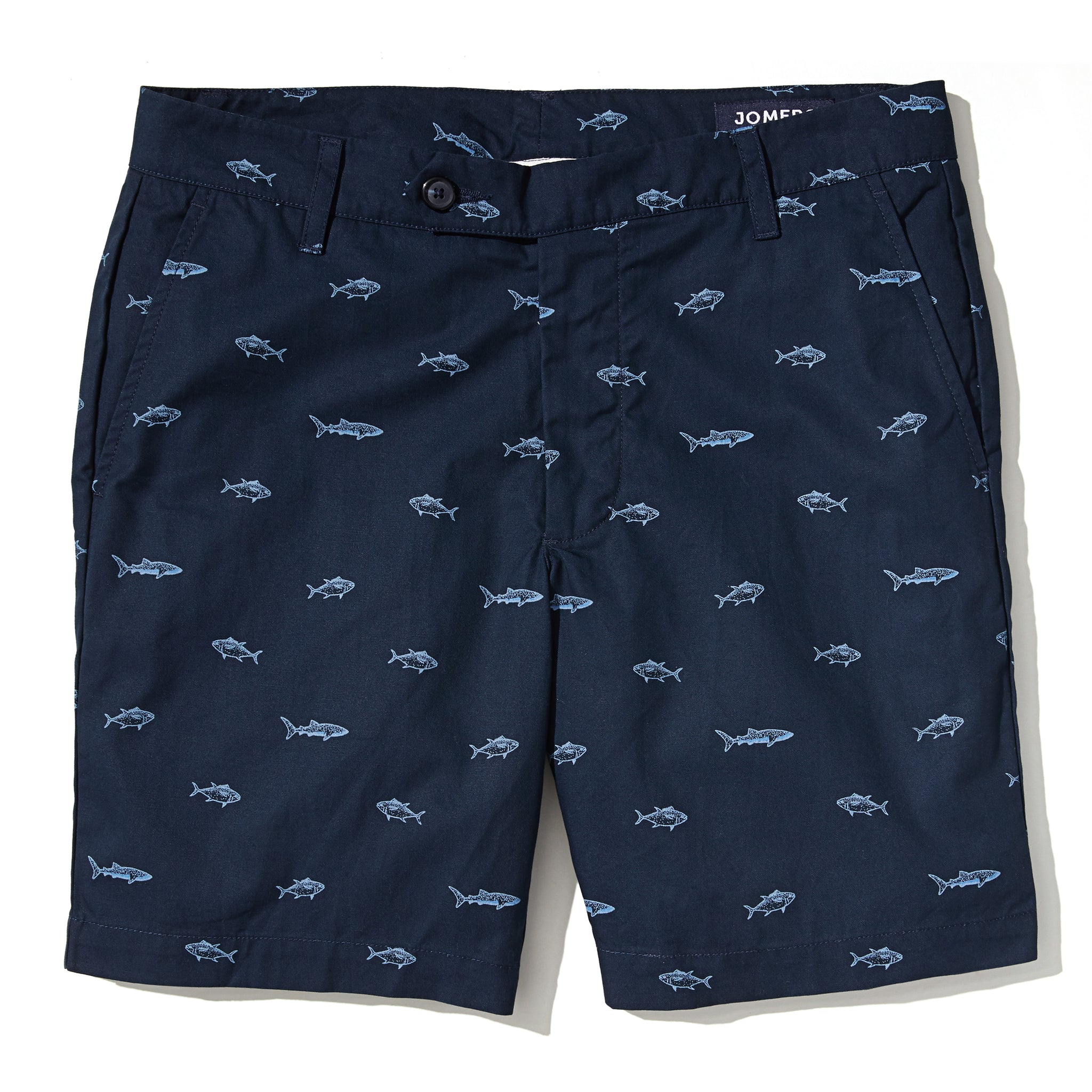 Alton - Dark Navy Swimming Around Print Shorts