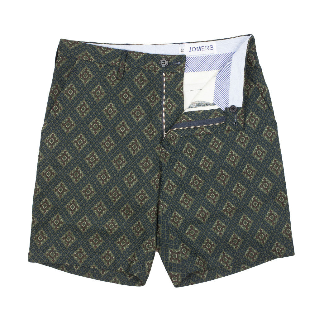 Holten - Olive Japanese Print Shorts