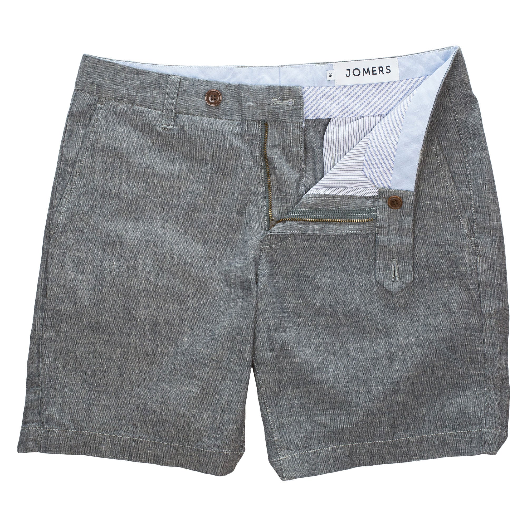 Tobey - Vintage Grey Chambray Shorts