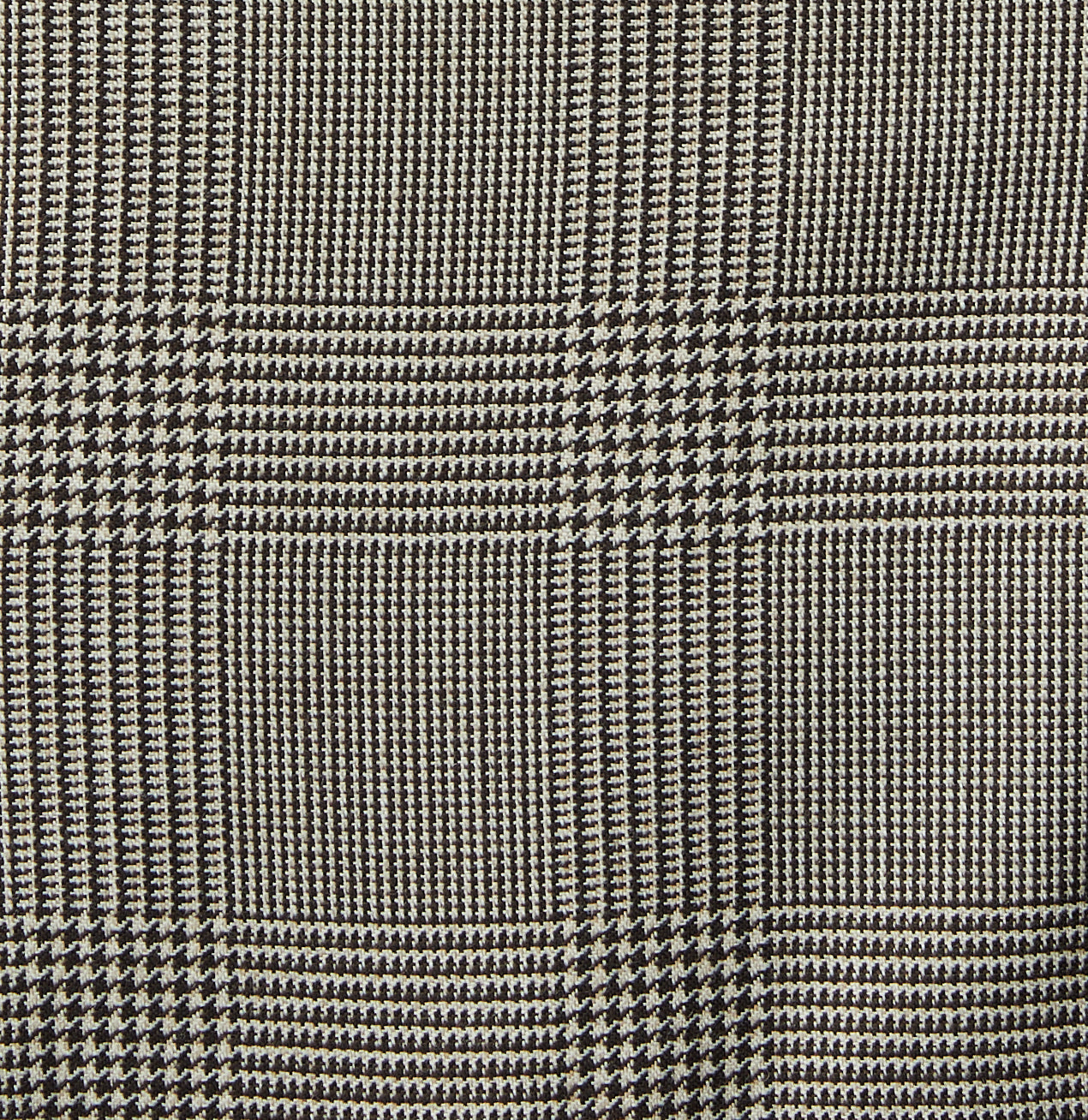Italian Wool Dress Pants - Dark Khaki Plaid