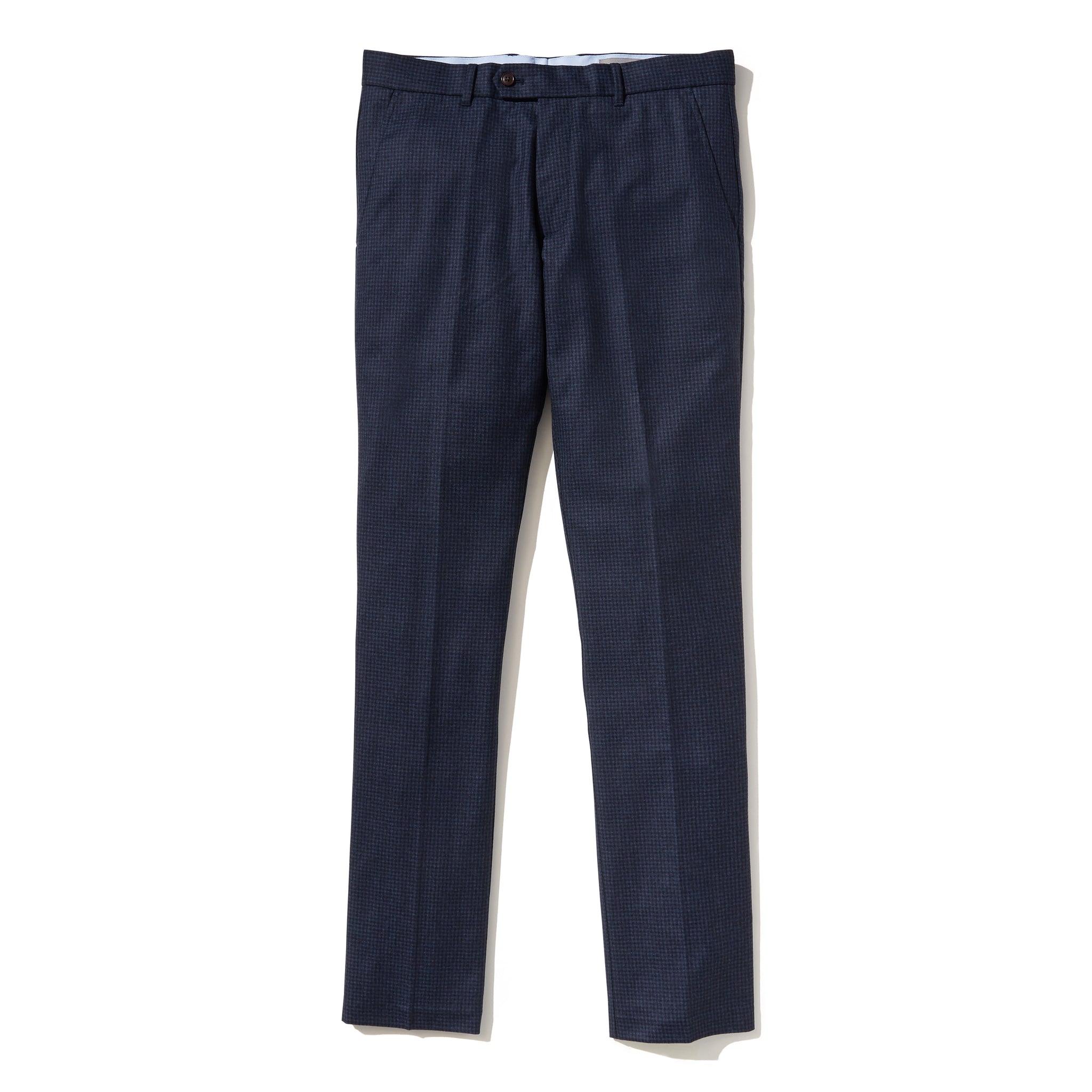 Admiral (Slim) - Navy Microcheck Italian Worsted Wool