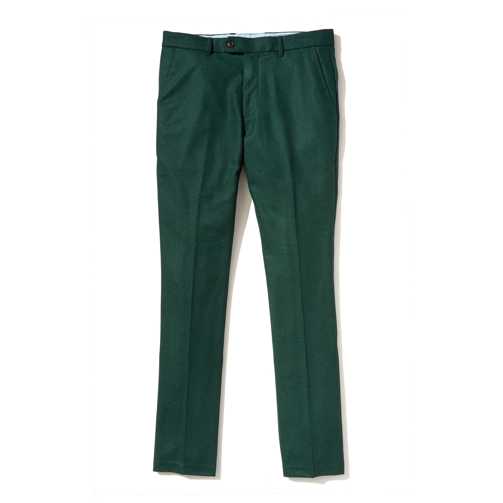 Italian Wool Flannel Dress Pants - Pine