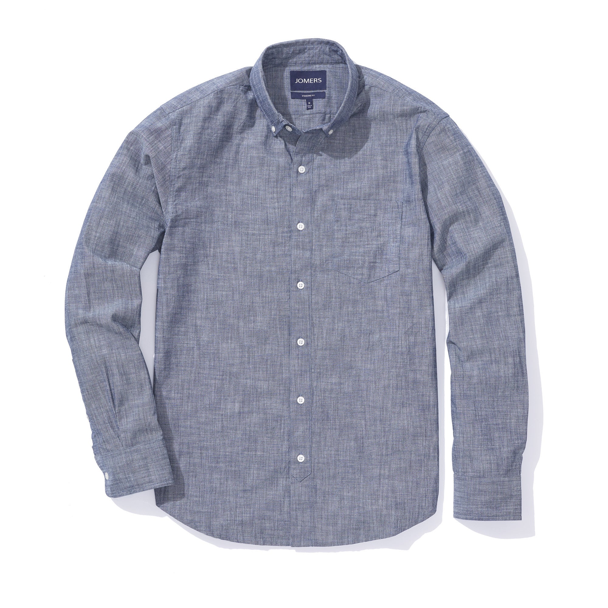 Albany (Slim) - Indigo Wash Chambray Button Down