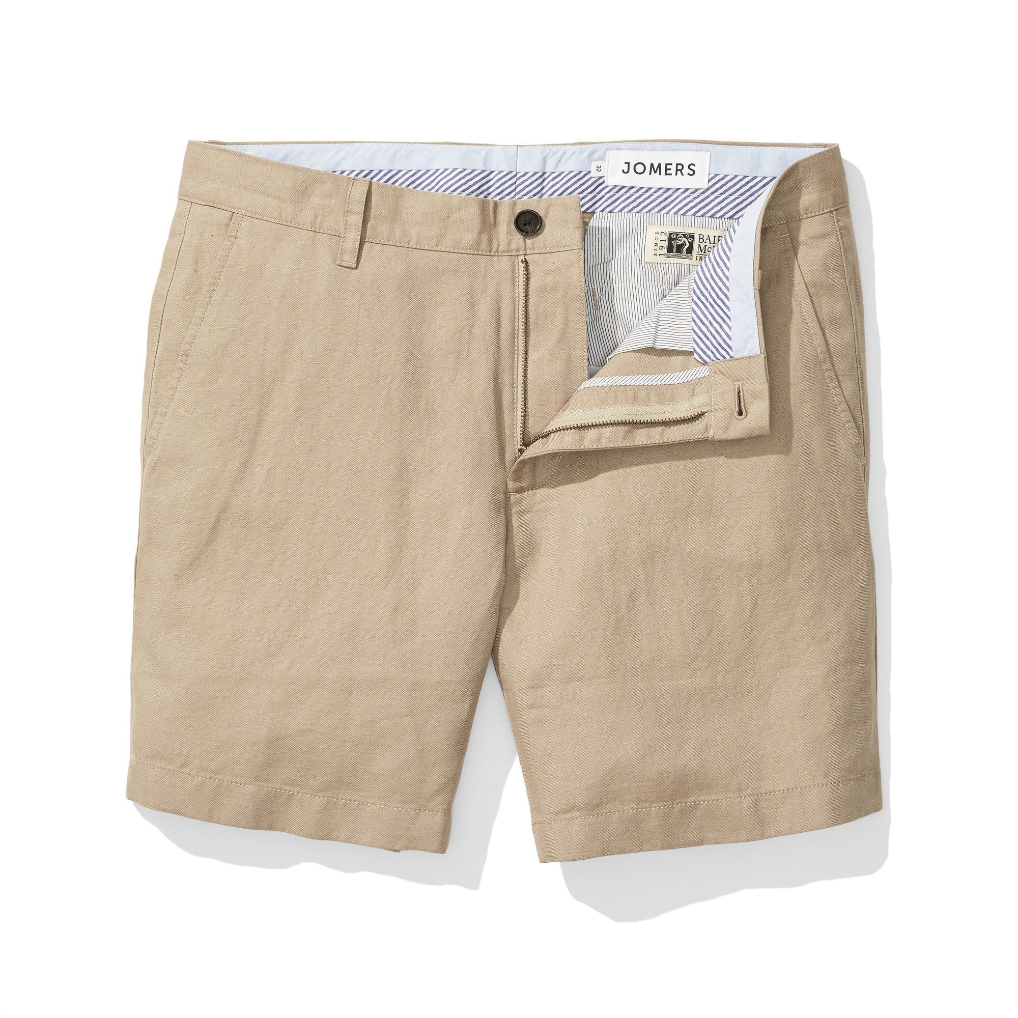 Khaki Baird McNutt Irish Linen Mens Shorts