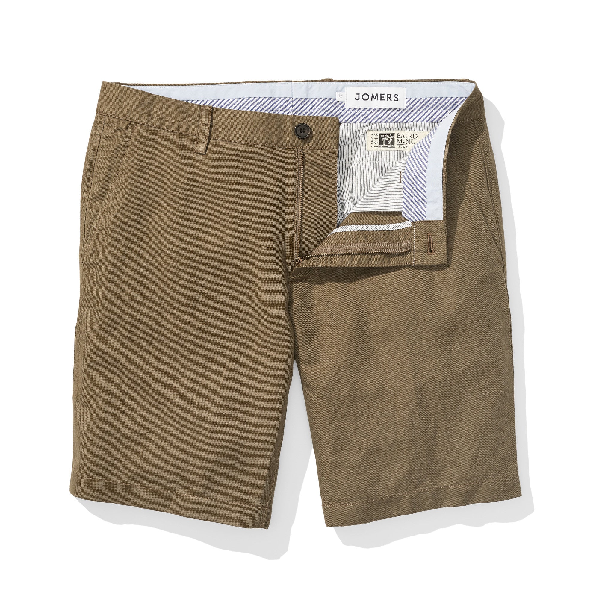 Olive Baird McNutt Irish Linen 10 Inch Mens Shorts